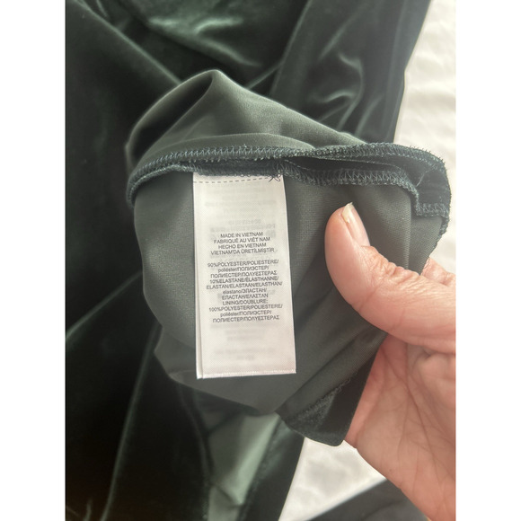 Lauren Ralph Lauren Velvet Ruched Waist Sheath Dress Womens Size 16 Green NWT - Picture 5 of 9